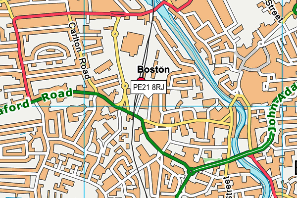 PE21 8RJ map - OS VectorMap District (Ordnance Survey) PE21 8RJ map - OS VectorMap District (Ordnance Survey)