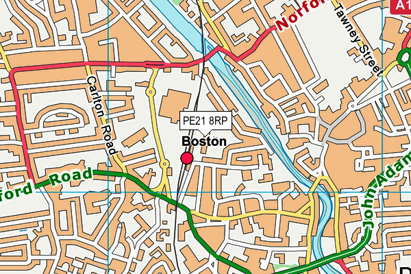 PE21 8RP map - OS VectorMap District (Ordnance Survey) PE21 8RP map - OS VectorMap District (Ordnance Survey)