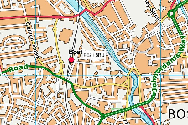 PE21 8RU map - OS VectorMap District (Ordnance Survey) PE21 8RU map - OS VectorMap District (Ordnance Survey)
