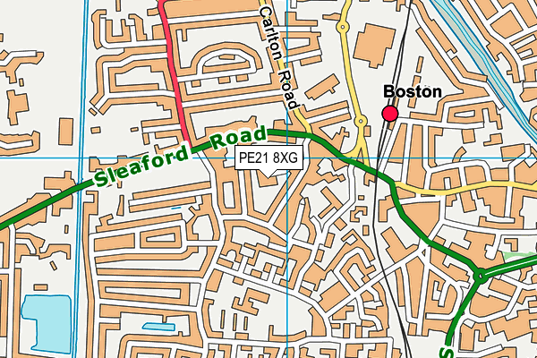 PE21 8XG map - OS VectorMap District (Ordnance Survey) PE21 8XG map - OS VectorMap District (Ordnance Survey)