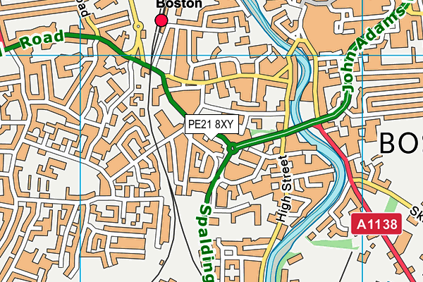 PE21 8XY map - OS VectorMap District (Ordnance Survey) PE21 8XY map - OS VectorMap District (Ordnance Survey)