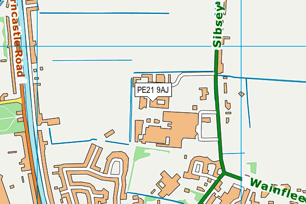 PE21 9AJ map - OS VectorMap District (Ordnance Survey) PE21 9AJ map - OS VectorMap District (Ordnance Survey)