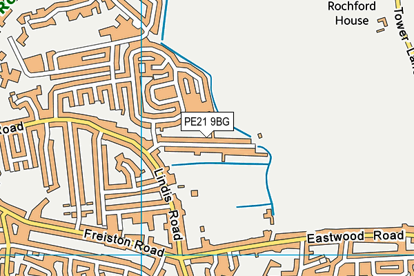 PE21 9BG map - OS VectorMap District (Ordnance Survey) PE21 9BG map - OS VectorMap District (Ordnance Survey)