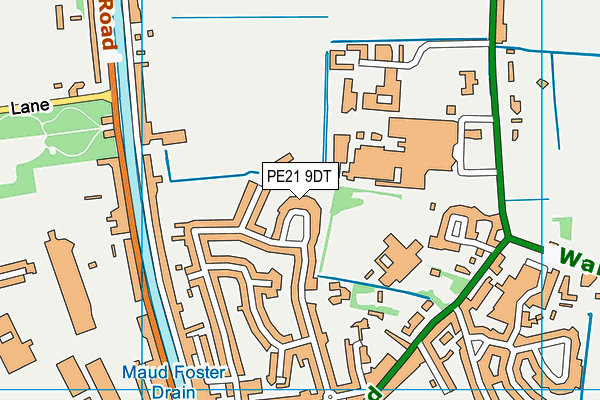 PE21 9DT map - OS VectorMap District (Ordnance Survey) PE21 9DT map - OS VectorMap District (Ordnance Survey)