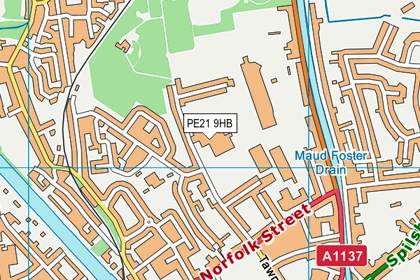 PE21 9HB map - OS VectorMap District (Ordnance Survey) PE21 9HB map - OS VectorMap District (Ordnance Survey)