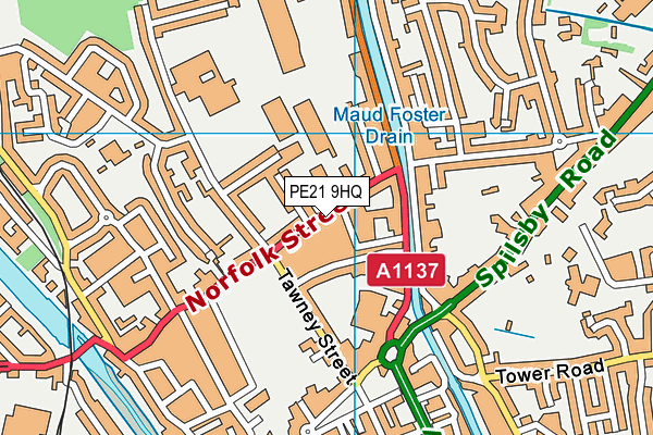PE21 9HQ map - OS VectorMap District (Ordnance Survey) PE21 9HQ map - OS VectorMap District (Ordnance Survey)