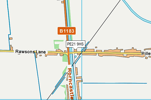PE21 9HS map - OS VectorMap District (Ordnance Survey) PE21 9HS map - OS VectorMap District (Ordnance Survey)