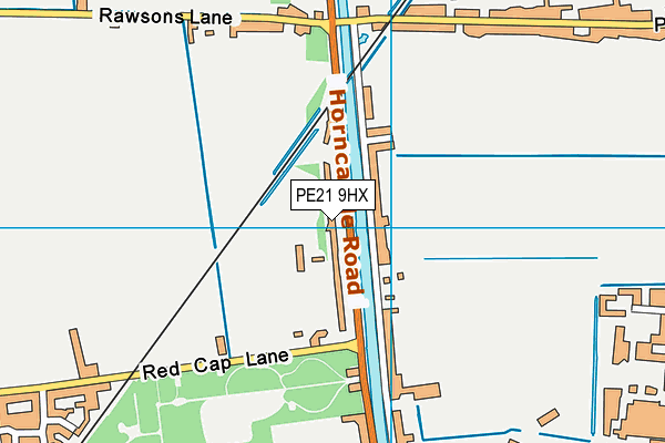 PE21 9HX map - OS VectorMap District (Ordnance Survey) PE21 9HX map - OS VectorMap District (Ordnance Survey)