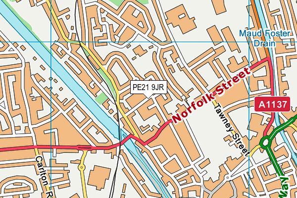PE21 9JR map - OS VectorMap District (Ordnance Survey) PE21 9JR map - OS VectorMap District (Ordnance Survey)