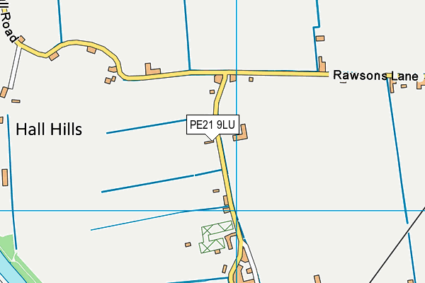 PE21 9LU map - OS VectorMap District (Ordnance Survey) PE21 9LU map - OS VectorMap District (Ordnance Survey)