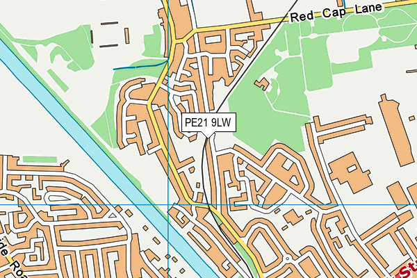 PE21 9LW map - OS VectorMap District (Ordnance Survey) PE21 9LW map - OS VectorMap District (Ordnance Survey)