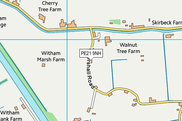PE21 9NH map - OS VectorMap District (Ordnance Survey) PE21 9NH map - OS VectorMap District (Ordnance Survey)