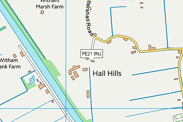 PE21 9NJ map - OS VectorMap District (Ordnance Survey) PE21 9NJ map - OS VectorMap District (Ordnance Survey)