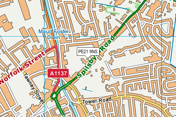 PE21 9NS map - OS VectorMap District (Ordnance Survey) PE21 9NS map - OS VectorMap District (Ordnance Survey)