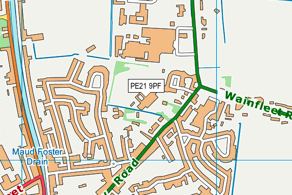 PE21 9PF map - OS VectorMap District (Ordnance Survey) PE21 9PF map - OS VectorMap District (Ordnance Survey)
