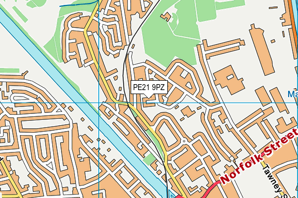 PE21 9PZ map - OS VectorMap District (Ordnance Survey) PE21 9PZ map - OS VectorMap District (Ordnance Survey)