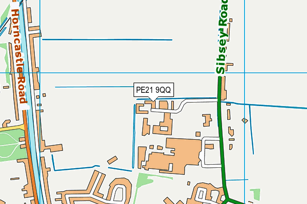 PE21 9QQ map - OS VectorMap District (Ordnance Survey) PE21 9QQ map - OS VectorMap District (Ordnance Survey)