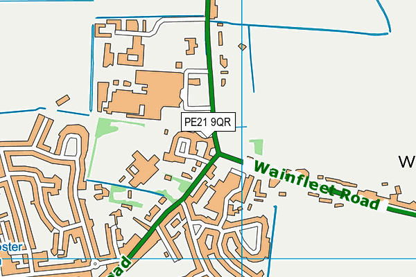 PE21 9QR map - OS VectorMap District (Ordnance Survey) PE21 9QR map - OS VectorMap District (Ordnance Survey)