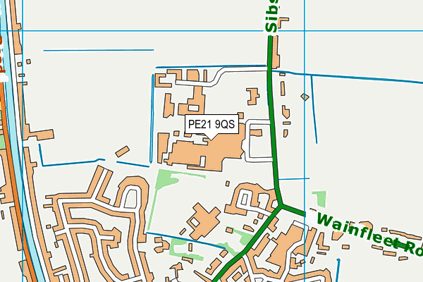 PE21 9QS map - OS VectorMap District (Ordnance Survey) PE21 9QS map - OS VectorMap District (Ordnance Survey)