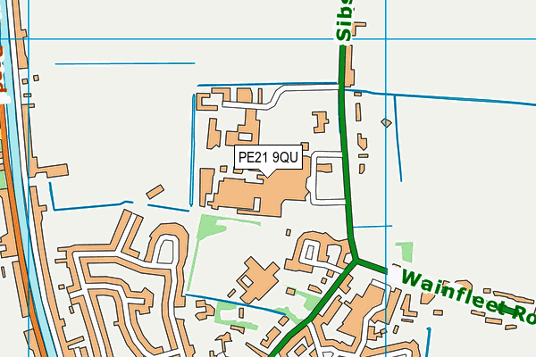 PE21 9QU map - OS VectorMap District (Ordnance Survey) PE21 9QU map - OS VectorMap District (Ordnance Survey)