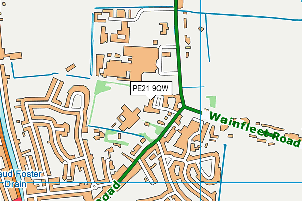 PE21 9QW map - OS VectorMap District (Ordnance Survey) PE21 9QW map - OS VectorMap District (Ordnance Survey)