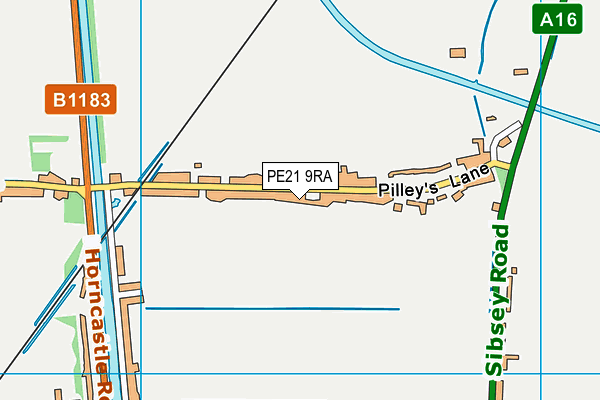 PE21 9RA map - OS VectorMap District (Ordnance Survey) PE21 9RA map - OS VectorMap District (Ordnance Survey)