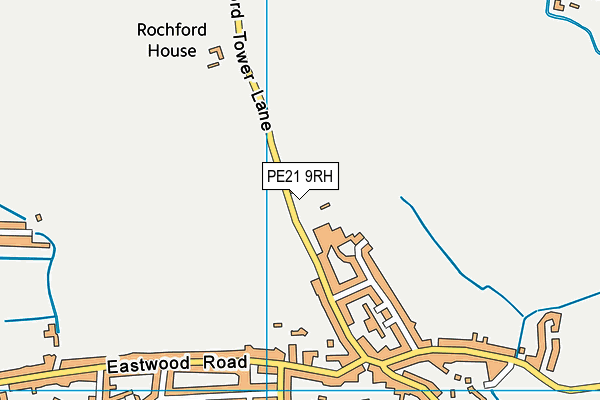 PE21 9RH map - OS VectorMap District (Ordnance Survey)