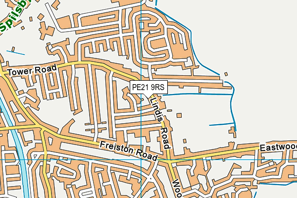 PE21 9RS map - OS VectorMap District (Ordnance Survey) PE21 9RS map - OS VectorMap District (Ordnance Survey)