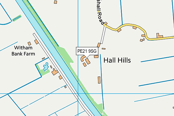 PE21 9SG map - OS VectorMap District (Ordnance Survey) PE21 9SG map - OS VectorMap District (Ordnance Survey)