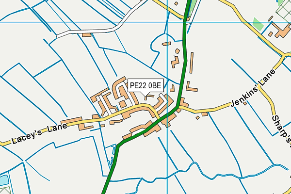 PE22 0BE map - OS VectorMap District (Ordnance Survey) PE22 0BE map - OS VectorMap District (Ordnance Survey)