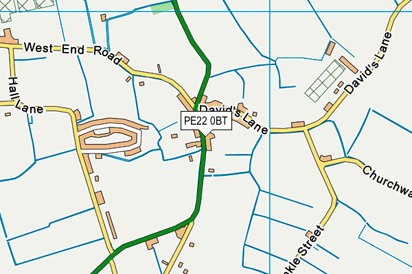 PE22 0BT map - OS VectorMap District (Ordnance Survey) PE22 0BT map - OS VectorMap District (Ordnance Survey)