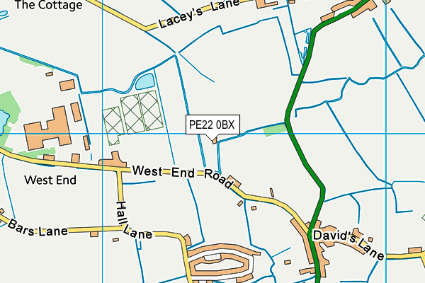PE22 0BX map - OS VectorMap District (Ordnance Survey) PE22 0BX map - OS VectorMap District (Ordnance Survey)