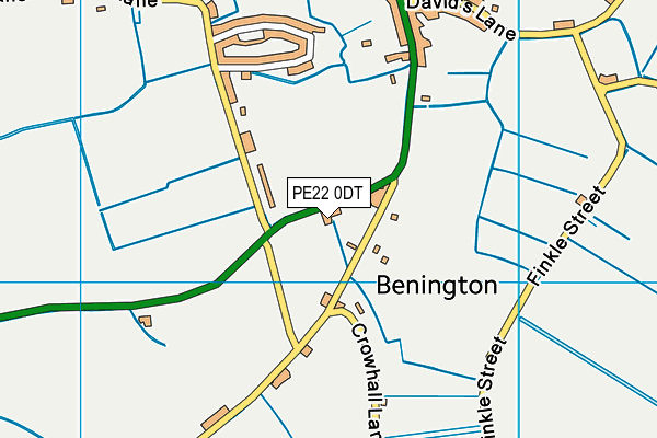 PE22 0DT map - OS VectorMap District (Ordnance Survey) PE22 0DT map - OS VectorMap District (Ordnance Survey)