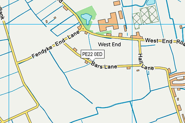 PE22 0ED map - OS VectorMap District (Ordnance Survey) PE22 0ED map - OS VectorMap District (Ordnance Survey)