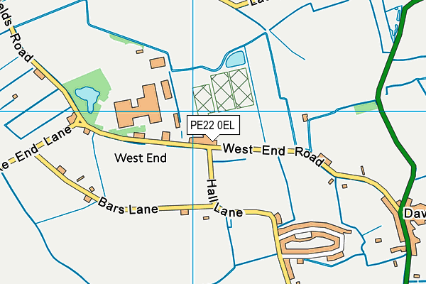 PE22 0EL map - OS VectorMap District (Ordnance Survey) PE22 0EL map - OS VectorMap District (Ordnance Survey)