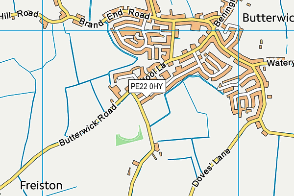 PE22 0HY map - OS VectorMap District (Ordnance Survey) PE22 0HY map - OS VectorMap District (Ordnance Survey)