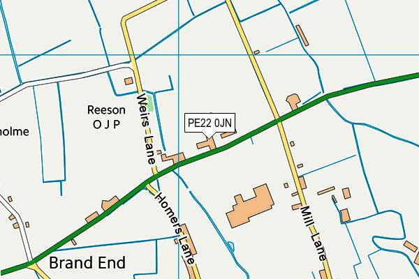 PE22 0JN map - OS VectorMap District (Ordnance Survey) PE22 0JN map - OS VectorMap District (Ordnance Survey)