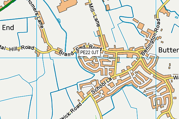 PE22 0JT map - OS VectorMap District (Ordnance Survey) PE22 0JT map - OS VectorMap District (Ordnance Survey)