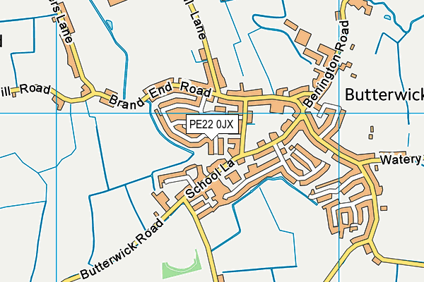 PE22 0JX map - OS VectorMap District (Ordnance Survey) PE22 0JX map - OS VectorMap District (Ordnance Survey)