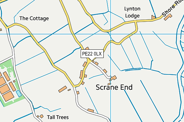 PE22 0LX map - OS VectorMap District (Ordnance Survey) PE22 0LX map - OS VectorMap District (Ordnance Survey)
