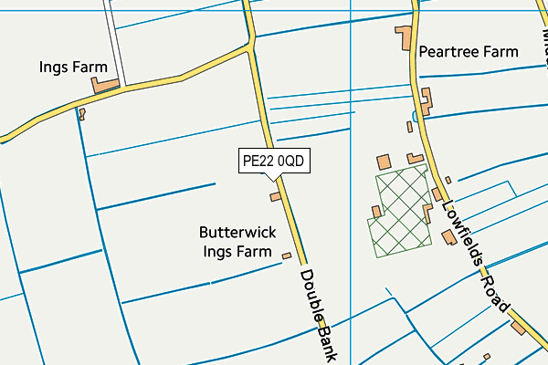 PE22 0QD map - OS VectorMap District (Ordnance Survey) PE22 0QD map - OS VectorMap District (Ordnance Survey)