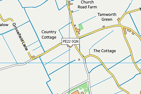 PE22 0QN map - OS VectorMap District (Ordnance Survey) PE22 0QN map - OS VectorMap District (Ordnance Survey)
