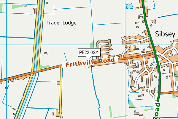 PE22 0SY map - OS VectorMap District (Ordnance Survey)
