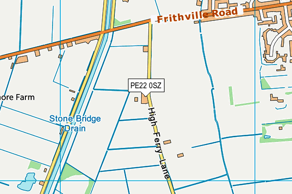 PE22 0SZ map - OS VectorMap District (Ordnance Survey) PE22 0SZ map - OS VectorMap District (Ordnance Survey)