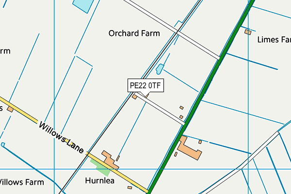 PE22 0TF map - OS VectorMap District (Ordnance Survey) PE22 0TF map - OS VectorMap District (Ordnance Survey)
