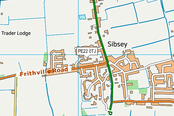PE22 0TJ map - OS VectorMap District (Ordnance Survey) PE22 0TJ map - OS VectorMap District (Ordnance Survey)