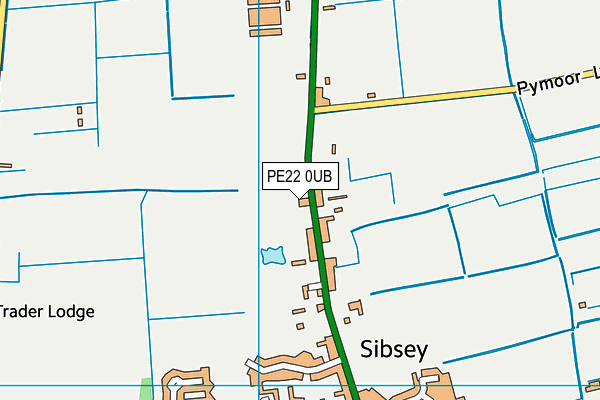 PE22 0UB map - OS VectorMap District (Ordnance Survey) PE22 0UB map - OS VectorMap District (Ordnance Survey)