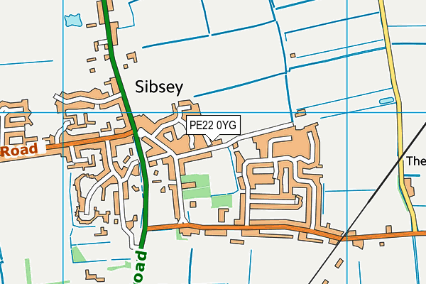 PE22 0YG map - OS VectorMap District (Ordnance Survey) PE22 0YG map - OS VectorMap District (Ordnance Survey)