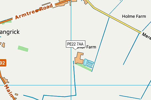 PE22 7AA map - OS VectorMap District (Ordnance Survey) PE22 7AA map - OS VectorMap District (Ordnance Survey)