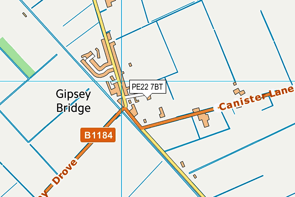PE22 7BT map - OS VectorMap District (Ordnance Survey)